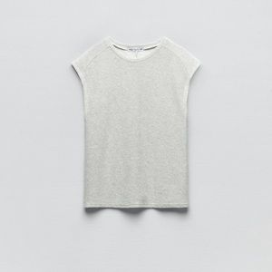 Zara silver knit skirt set